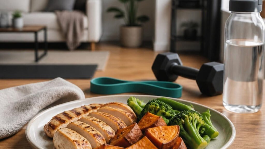 High protein low calorie meal after a home workout